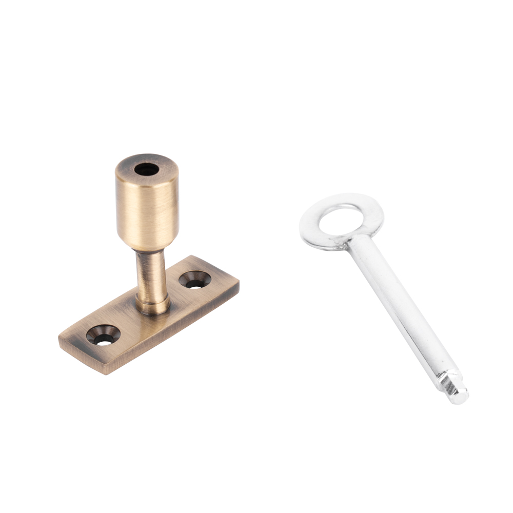 Dart Locking Casement Stay Pin - Antique Brass